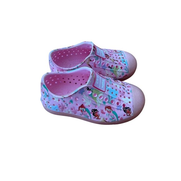 NATIVE x Disney Collab Girls Pink Princess Sneakers Shoes Size 8 - Picture 3 of 9